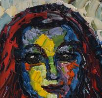 Bartos Endre (1930-2006): Női portré. Olaj, farost. Jelezve jobbra lent. Bartos Galéria Kkt. által k...