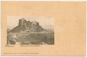 Brassó, Kronstadt, Brasov; Marienburg. Druck und Verlag von Jos. Drotleff / vár / castle (vágott / cut)