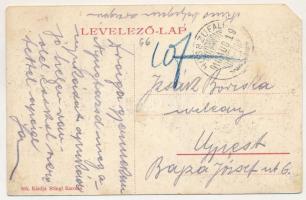 1916 Csernátfalu, Cernatu (Négyfalu, Sacele); Iroda utca a Csurgó kúttal. Stingl Karolin kiadása / s...