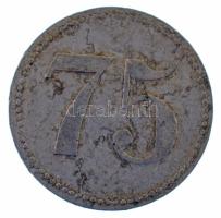 Románia 1920-1930 k. Nagyszalonta "Fraţii Kemény Salonta" a Kemény testvérek 75 Bani(?) névértékű Al bárcája T:VF Romania 1920-1930 k. Salonta "Fraţii Kemény Salonta" the Kemény brothers' 75 Bani(?) value Al token C:VF