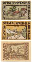 Német Birodalom / Weimari Köztársaság / Goldap 1921. 25pf + 50pf + Stettin (Szczecin) 1922. 25pf T:A...