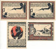 Német Birodalom / Weimari Köztársaság / Ohlau (Oława) 1921. 50pf (4xklf) T:AU German Reich / Weimar Republic / Ohlau (Oława) 1921. 50 Pfennig (4xdiff) C:AU