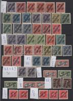 Posta Ceskoslovenska felülnyomású osztrák bélyegek 1919 84 db bélyeg A/4 berakólapon, Bodor vizsgálójellel