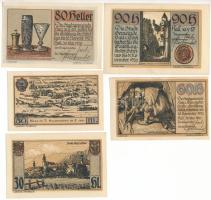 Ausztria / Hall in Tirol 1920. (5db) 30h + 50h + 60h + 80h + 90h T:AU-XF Austria / Hall in Tirol 1920. (5pcs) 30 Heller + 50 Heller + 60 Heller + 80 Heller + 90 Heller C:AU-XF