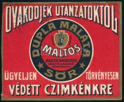 Maltos Haggenmacher Dupla Maláta Sör díszes reklámos boríték