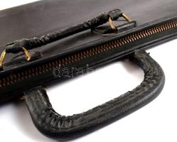 Minőségi, bőr térkép / grafika / okmánytartó táska. Gyűrűs berakó lapokkal 14 db. 50x40 cm