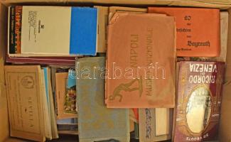 205 db RÉGI és MODERN magyar és külföldi város leporello képeslap tétel két dobozban / 205 pre-1945 ...