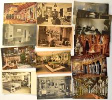 140 db RÉGI kastély és szoba belső fotó és képeslap / 140 pre-1945 castle and room interior photos and postcards