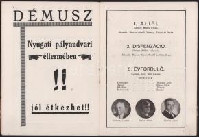 1930 Bp., A Terézkörúti Színpad műsora, reklámokkal, 16p