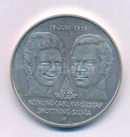 Svédország 1976U 50K Ag "Királyi esküvő" T:XF Sweden 1976U 50 Kronor Ag "Royal Wedding" C:XF Krause KM#854