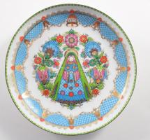 2 darab zománcozott tálca, tál, osztrák és svéd, d: 16 cm, 19x6 cm