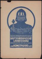 1913 Deutschbőhmisches Landesschau kiállítási plakát 20x30 cm