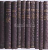 Krúdy Gyula munkái I-X. köt. Bp., én., Athenaeum. Kiadói aranyozott egészvászon-kötések, kopott borí...