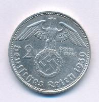 Német Harmadik Birodalom 1939D 2M Ag "Hindenburg" T:AU,XF German Third Reich 1939D 2 Reichsmark Ag "Hindenburg" C:AU,XF Krause KM#93