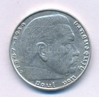 Német Harmadik Birodalom 1939D 2M Ag "Hindenburg" T:AU,XF
German Third Reich 1939D 2 Reic...