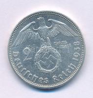 Német Harmadik Birodalom 1938A 2M Ag "Hindenburg" T:AU, XF German Third Reich 1938A 2 Reichsmark Ag "Hindenburg" C:AU, XF Krause KM#93