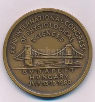 Borsos Miklós (1906-1990) 1980. "XXVIII. International Congress of Physiological Sciences Budapest Hungary July 13-19 1980 (XXVIII. Fiziológiai Tudományok Nemzetközi Kongresszusa Budapest)" kétoldalas bronz emlékérem (60mm) T:AU