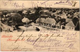 1902 Karánsebes, Caransebes; látkép, árvíz. Perlfaster H. és fia kiadása / general view, flood (fl)