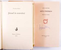 2 db könyv: Erich Kästner: Szív a tükörben. Válogatott versek. Ford.: Békés István. Bp., 1959, Magyar Helikon. Kiadói egészvászon-kötés. + Thomas Mann: József és testvérei. Ford.: Sárközi György, Káldor György. Helikon klasszikusok. Bp., 1963, Magyar Helikon. Kiadói egészvászon-kötés, sérült kiadói papír védőborítóban.