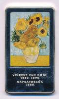 DN "A világ leghíresebb festményei / Vincent van Gogh 1853-1890. - Napraforgók 1888." ezüstözött, multicolor Cu emlékérem kapszulában (35x60mm) T:PP ujjlenyomat