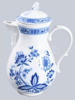 Hagymamintás kiöntő + 4 darab csésze alátéttel. Jelzett, hibátlan