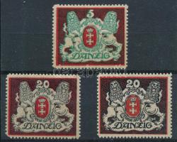 Danzig 3 db bélyeg