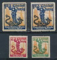 Danzig 4 db bélyeg