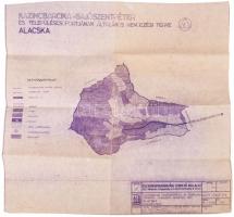 ca 1970 Alacska környékének rendezési terve. Térkép 41x41 cm