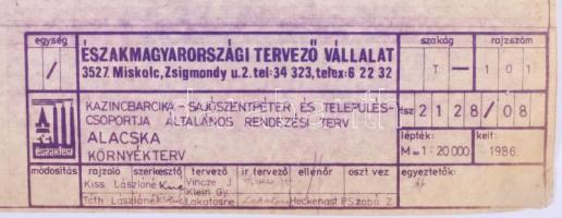 ca 1970 Alacska környékének rendezési terve. Térkép 41x41 cm