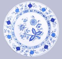 6 darabos hagymamintás jelzett desszertes tányér szett, hibátlan, d: 19,5 cm