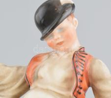 Herendi (Óherendi) porcelán Ludas Matyi, gazdagon díszített magyaros öltözet. Terv: Lux Elek. Kézzel...