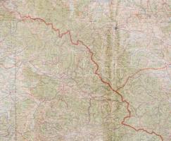 ca 1940 Magyarország nagy méretű térképe a visszatért Erdéllyel és Felvidékkel 160x100 cm Hajtva, ki...