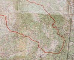 ca 1940 Magyarország nagy méretű térképe a visszatért Erdéllyel és Felvidékkel 160x100 cm Hajtva, ki...