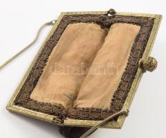 Antik színházi táska, belül kopott, 11x15 cm