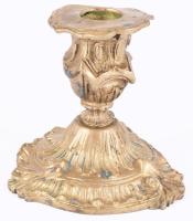 cca 1880 Bronz gyertyatartó, m: 10 cm