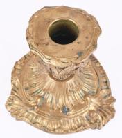 cca 1880 Bronz gyertyatartó, m: 10 cm
