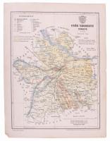 ca 1910-1930 3 vármegye térkép. Bács-bodrog, Bodrog, Győr megye. 17x24 cm 24x48 cm