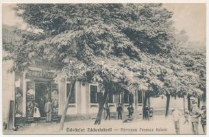 1925 Zádorlak, Zadareni; Hemmen Ferenc üzlete / shop of Hemmen (EK)