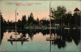 Szászsebes, Mühlbach, Sebesul Sasesc, Sebes; Parcul orasuliu / Stadtpark / park. J. Hientz kiadása / park (EK)