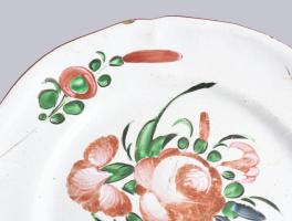 Kőedény tál. Magyar, cca 18. sz. közepe - második fele, lepattanással, d: 28 cm