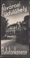 cca 1930 Balatonkenese, Fővárosi üdülőhely, képes prospektus