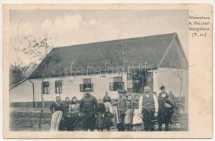 1915 Temesjenő, Margitfalva, Janova, Ianova; A. Reichert üzlete / Warenhaus A. Reichert / shop of Reichert (fl)