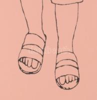 Fehér László (1953-): Fekete váza, 2007. Szitanyomat, papír, jelzett, próbanyomat, lap alján Fehér L...