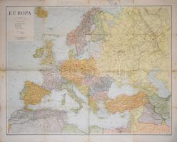 cca 1944 Európa térképe, Bp., Kókai Lajos kiadása (Hornyánszky Viktor-ny.), kissé foltos, hajtásnál beszakadással 82x103 cm