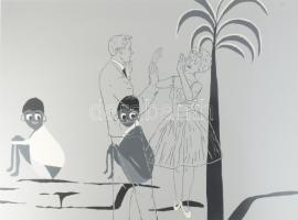 Fehér László (1953-): Tánc, 2011. Szitanyomat, papír, jelzett, számozott (45/80), lap alján Fehér Lá...