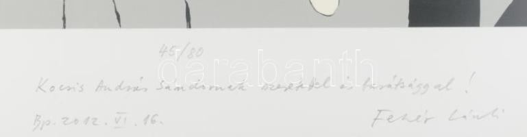 Fehér László (1953-): Tánc, 2011. Szitanyomat, papír, jelzett, számozott (45/80), lap alján Fehér Lá...