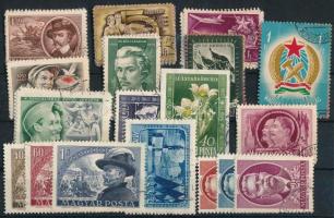 13 db sor + 1 vágott bélyeg stecklapon