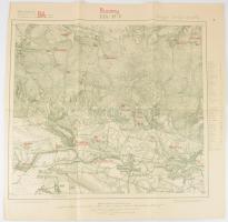 1915 Buzany, Brest Litowsk és környéke katonai térkép, jó állapotban 50x50 cm hajtva  ca 1910 Buzany Ukraina and surroundings military map, in good condition 50x50 cm folded