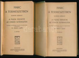 Darvin Károly: Harc a természetben I-II. kötet. A fajok eredete. Az ember származása. Életrajzi beve...