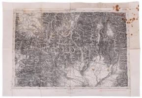 1940 Barót és Kézivásárhely környékének katonai térképe. Rajtuk az 1940. évi Bécsi döntéssel megállapított határvonal. 1: 75 000 55x45 cm